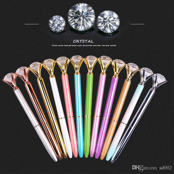 Portable Ball Pens Stable And Comfortable Ink Flow Easy Ballpoint Pens With Crystal Metal Student Stationery Supplies 3 43xh ZZ