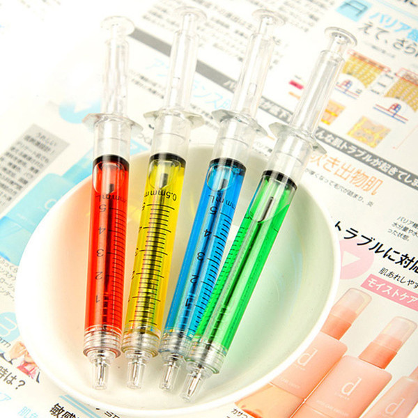 1000pcs Ballpoint Pens syringe needle Ballpoint Pens needle ball pen trick of children's toys prize for students Advertising Gifts lin3966