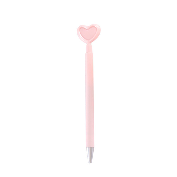 0.4mm Office Students Writing Supplies Stationery Gel Plastic Cute Girls Unisex Heart Shape Ballpoint Pen School Props Black Ink