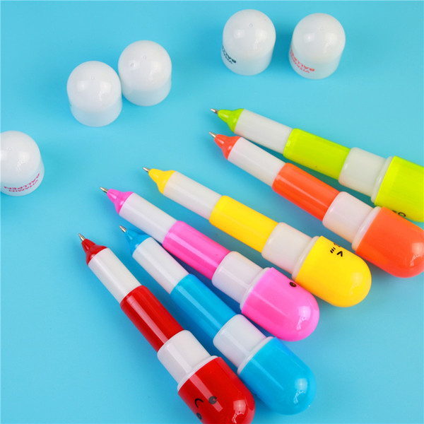 2PCS Smiling Face Ball Point Pen Pencils Vitamin Ballpen for School