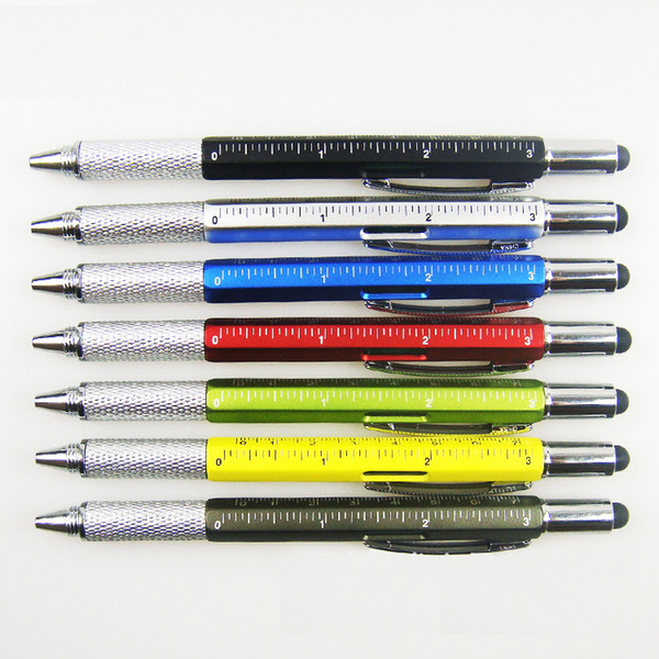 1pcs 7 color novel Multifunctional Screwdriver Ballpoint Pen Touch Screen Metal Gift Tool School office supplie stationery pen