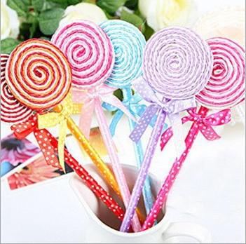 Wholesale - retail Cute Lollipop Pen Ball point pen Office supplies Stationery changeable 0.5mm blue c