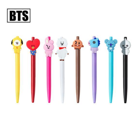 500pcs/Creative fashion home BTS bulletproof juvenile South Korean stationery BT21 theme cute Q version gel pen student pen water-based pen