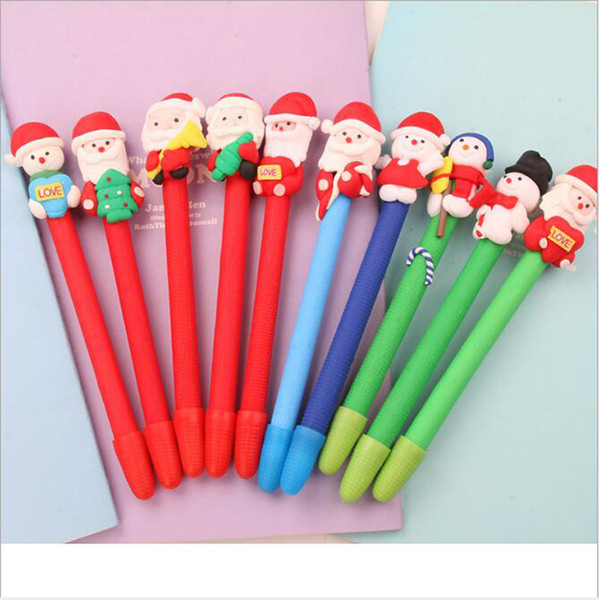 ball point pen christmas special 0.5mm 15g 17cm multi colors and styles cute Cartoon Santa Claus