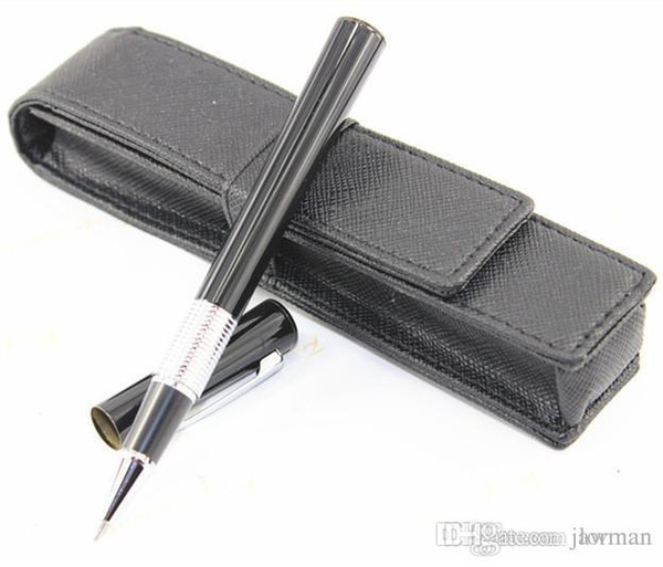 JINHAO 15 Black Business office 0.7MM nib Rollerball Pen New And classic leather pencil case