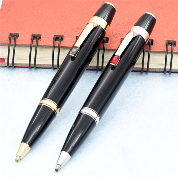 Luxury brand 11 cm Bohemia series black resin ballpoint pen with crystal school office stationery MT brand Writing business pen gift