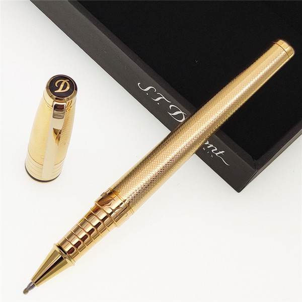 Luxury S.T Duponte ballpoint pen / roller ball pen super design office supply writing brand pen wholesale Christmas gift+Give velvet bags