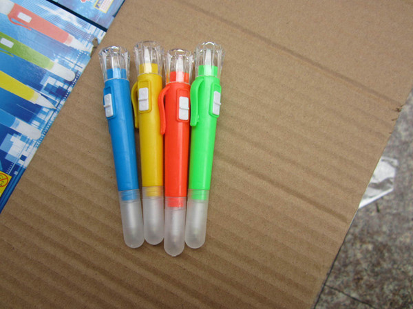 Poly-colored multi-color LED illuminating pen LED with light ball light pen