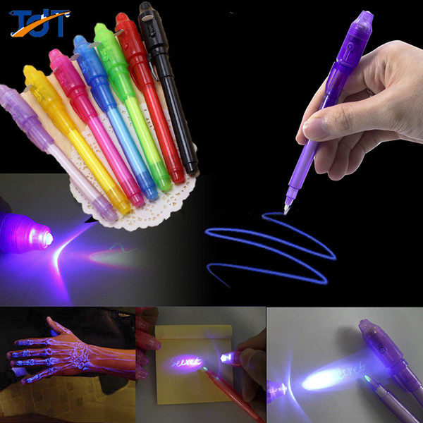 Factory custom two-piece multi-function BANKNOTE magic magic hidden light pen 7 sets of invisible light pen