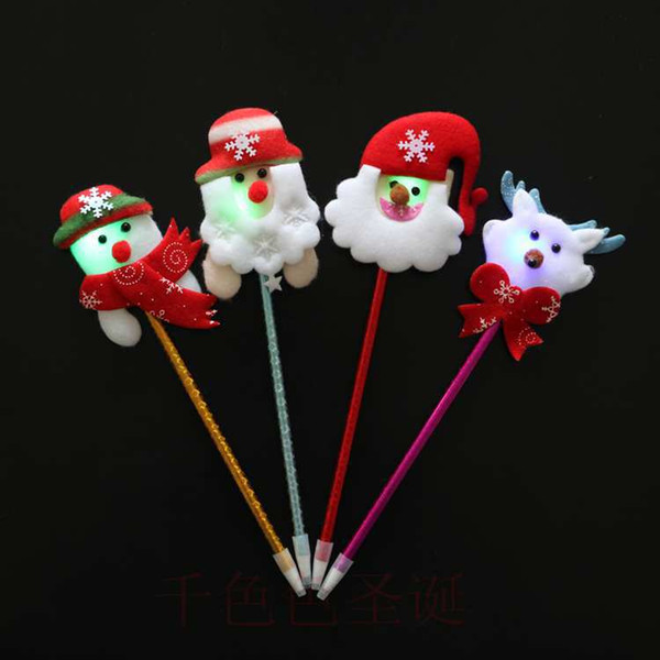 Christmas gifts Christmas ball point pen with light pen Christmas gift light pen manufacturer wholesale