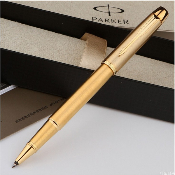 Parker New metal polishing gold IM Luxurious PK roller ball pen office School Writing stationery Supplies