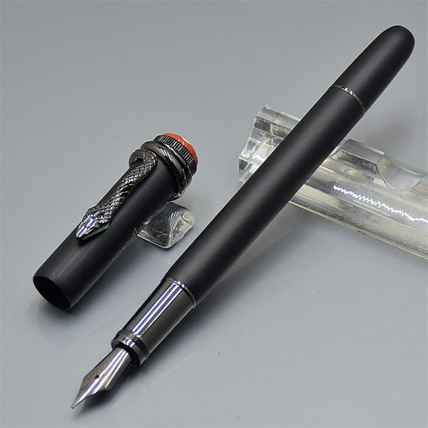 Top High quality 110th anniversary Inheritance Matte Black Classic Fountain pen ink pen For AU750 Median size 18k snake Nib with MB Branding