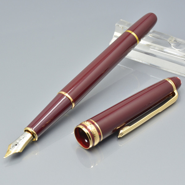 promotion price Meisterstcek MT 163 Black - wine red resin Fountain pen lead office stationery fashion calligraphy ink gift pens