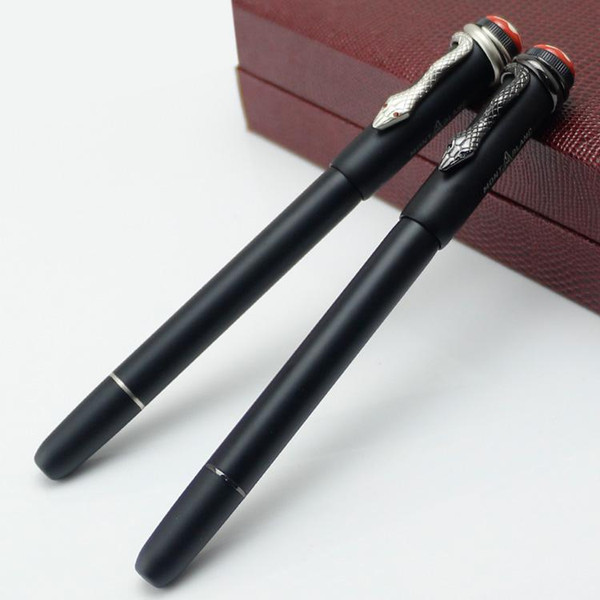 Promotion High Quality snake clip matte black fountain pen school office stationery luxury Writing pens for business MBT8 hot sale