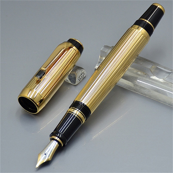 High quality Bohemies Golden/Silver 14k Classic Fountain pen 4810 Nib Luxury School office supplies With MB Gem Germany Serial Number