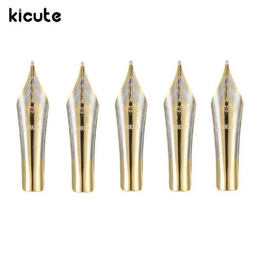 Kicute 5pcs/pack Iraurita Foutain Pen Nib Gold 0.5mm Medium Nib Replacement Nib Business Fountain Pen