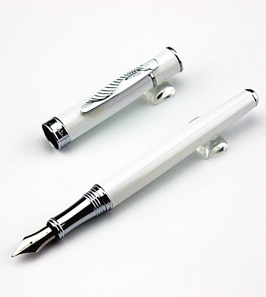 Free Shipping PICASSO 607 white Stainless Steel 0.5mm Nib Fountain Pen