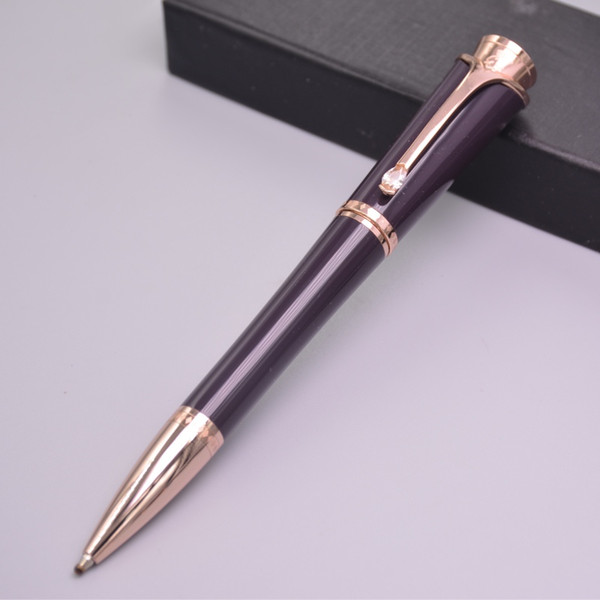 Dark Purple Princess Grace de Monaco Ballpoint Pen Stationery Office Supplies Elegant Writing Women Brand Gift Pen