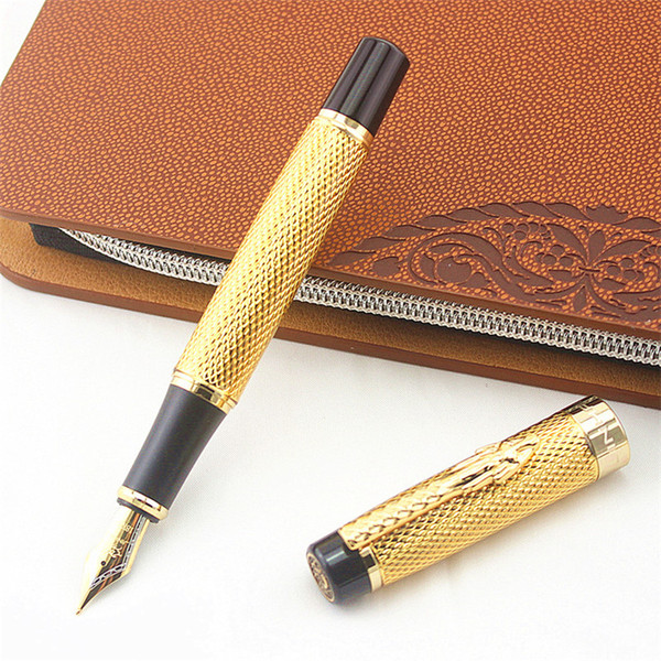 Fountain Pen Wholesale jinhao noble gold dragon medium nib ink / steel / metal gifts pen