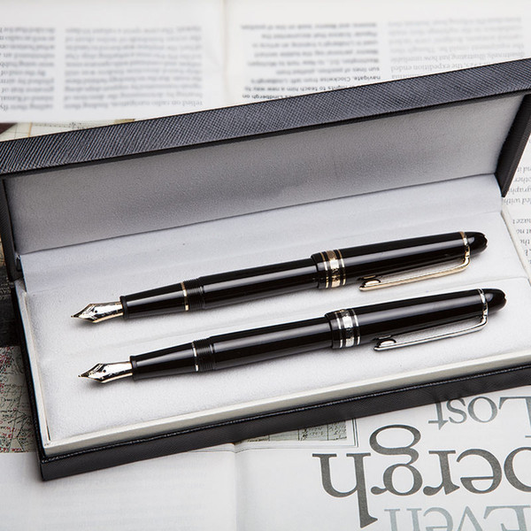 Luxury MT Le Grand 145 fountian pen # 145 pen , Black pens precious resin with MB white star inlay serial number