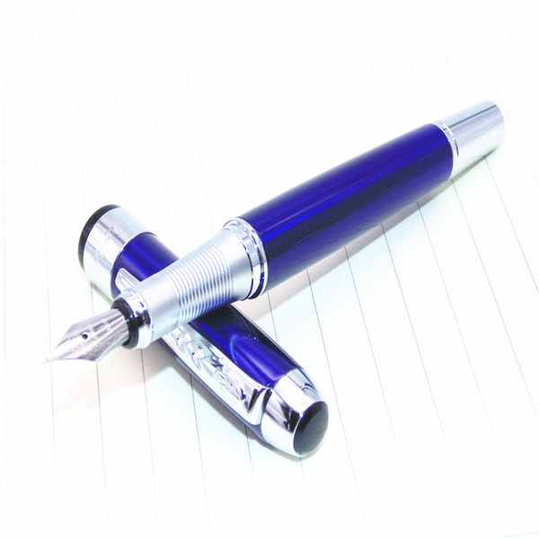 Wholesale-JINHAO 250 Blue colour Business office Medium nib Fountain Pen New