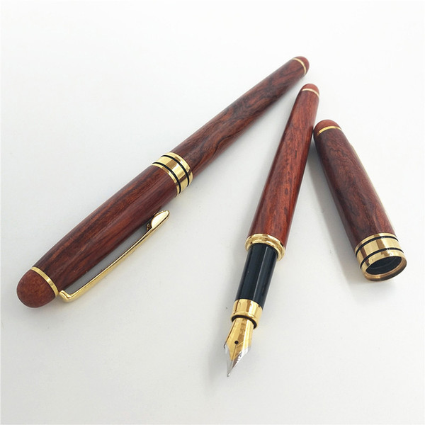 Rosewood High Quality Fountain Pen Unique Design Roller Pen Sign Pen Students Office Gift