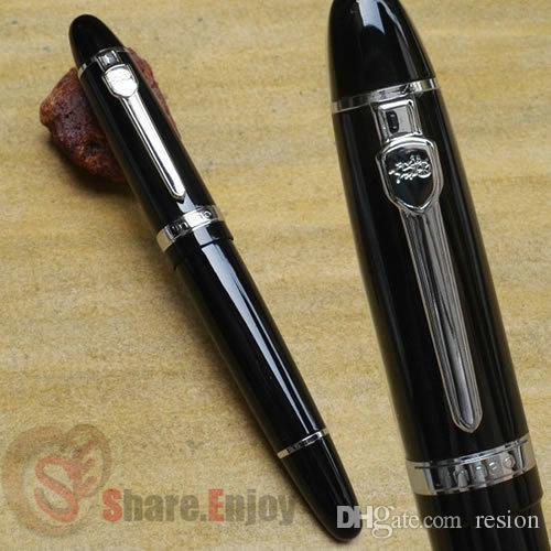 Wholesale-JINHAO 159 BLACK AND SILVER 0.7mm BROAD NIB FOUNTAIN PEN THICK