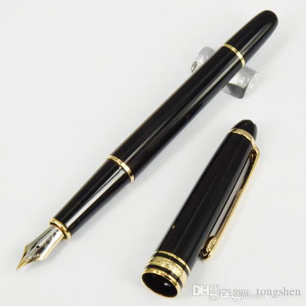 New luxury black resin ballpoint Pen school office stationery Germany brand gift pen #163 4810 14k nib Fountain pen with series number