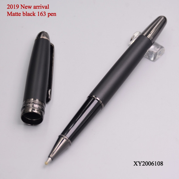 Luxury Meister 163 Matte Black Roller Ball Pen Stationery Office Business MB Brand Classic School Refill Write Pens For Student Gift