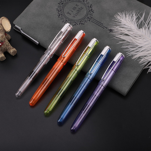 Office School Shope supply Cheap Nice Looking China Factory Directly Plastic Transparent Fountain Pen With Convertor