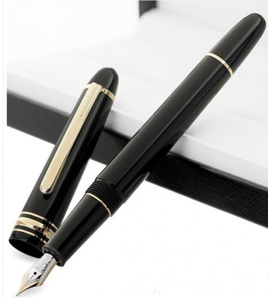 Classique silver/gold cilp metal and resin fountain pen 145, luxury MB stationary supplies pen white star inlay serial number