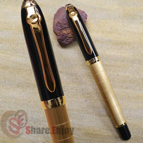 -FREE SHIPPING BAOER 701 GOLDEN FINE HOODED NIB FOUNTAIN PEN SQUARES