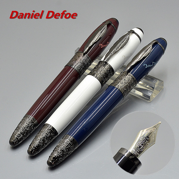 Top Quality Limited edition Daniel Defoe Pens Luxury 4810 Middle size 14k NIb Classical Fountain pen with Brands MB Serial Number 0301/8000