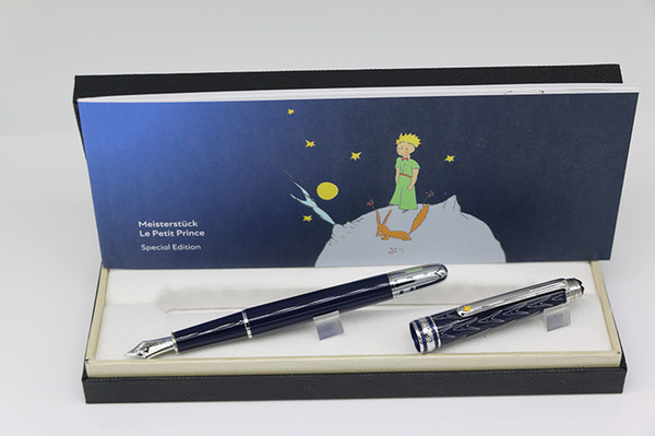 Luxury the little prince series MB Fountain pen blue body with silver Trim office school supply gift pen