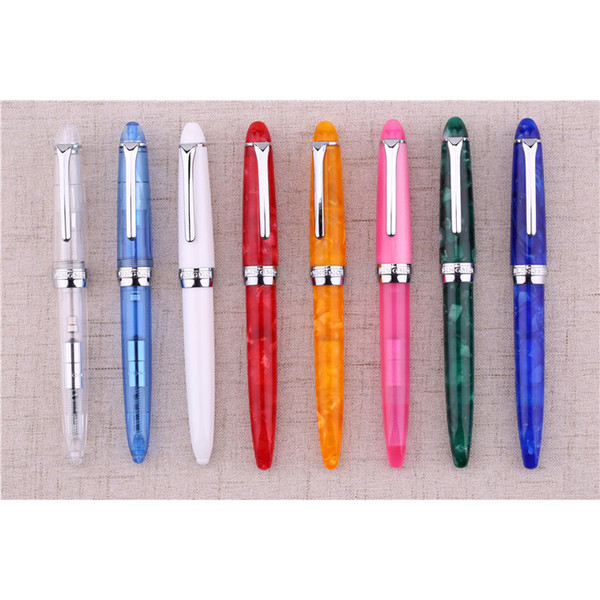 Christmas Gift Lorelei Kawaii Colorful Transparent Resin Fountain Pen 0.5mm Iridium Nib Luxury Gem Color Ink Pens with Gift Box