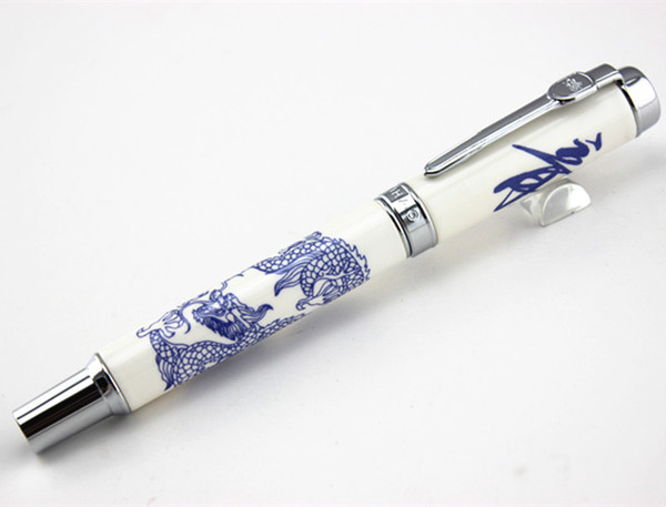 1 X Luxury Fountain Pen Jinhao 950 Blue and White Porcelain Dragon 0.5MM Nib 18kgp