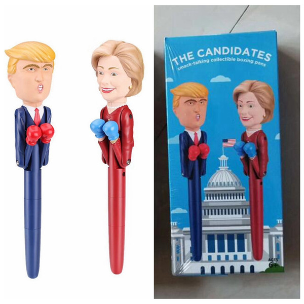 The Candidate Donald Trump Decompression Pen Boxing President Fight Sounds Pens America Great USA Intelligent Toys Pen Fancy Gift MMA728 100