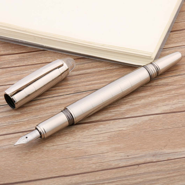 office Business SILVER stainless steel series wave Gift Metal Fountain Pen