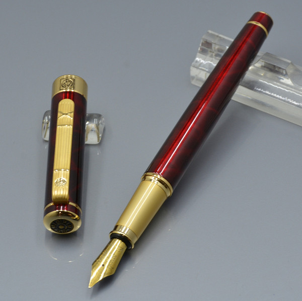 Unique design Picasso brand Wine red fountain pen with Gold clip school office stationery luxury writing lady gift ink pens