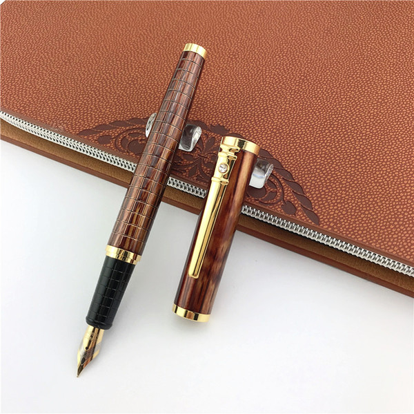 Metal fountain pen School Office supplies commercial Stationery luxury gift ink pens teacher father business present 007