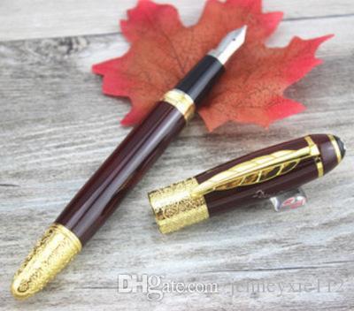 MB High Quality Best Design Luxury mb Agate red gold clip Fountain Pen Free Velvet Pouch