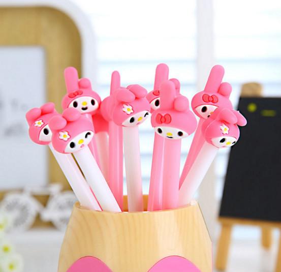 Best selling gel pens Creative Cartoon Yoyo Rabbit Neutral Pen Full Needle Tube Black Pen Student Writing Stationery063