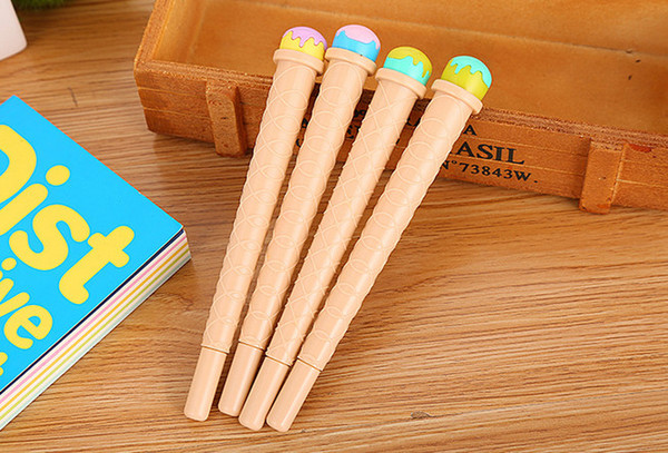 Best selling gel pens Sweet Cylinder Neutral Pen Summer Cool Lovely Simulated Ice Cream Needle Tube Waterborne Signature Pen329-255