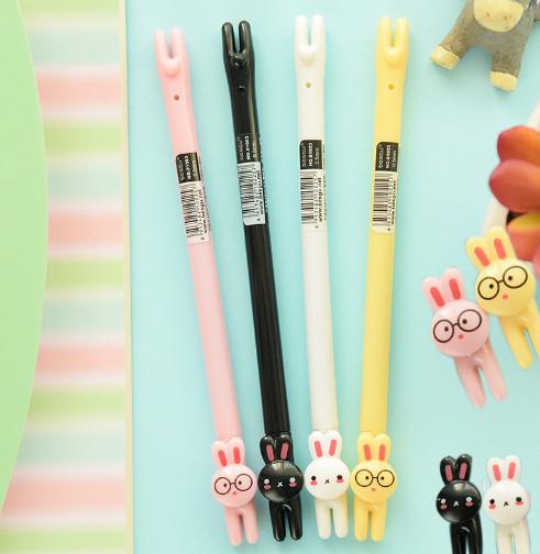 Best selling gel pens Korean Stationery Cute Rabbit Neutral Pen Creative Animal Student Writing Pen 201
