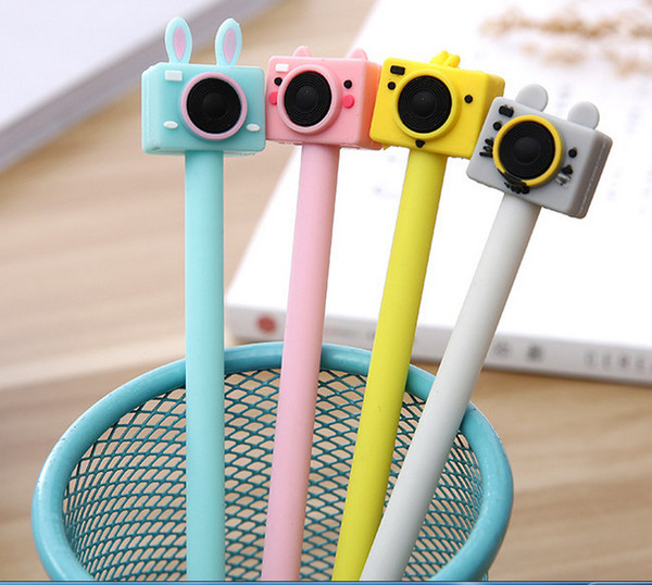 Best selling gel pens New Kind of Student Gift Cute Retro Card Camera Learning Stationery Black Neutral Pen314