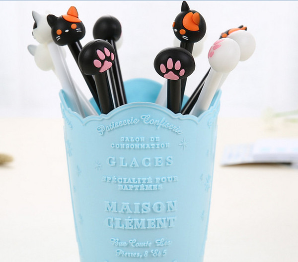 Best selling gel pens Creative cute cat cat paw pen neutral pen full needle tube head 0.38mm student stationery175