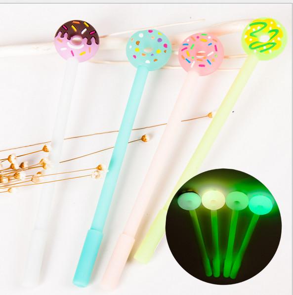 Best selling gel pens Creative Jelly Noctilucent Donut Neutral Pen Manufacturer Direct Selling Student Cartoon Pens190