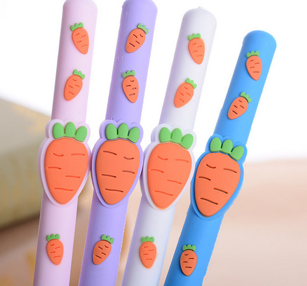 Best selling gel pens Cute carrot modelling neutral pen students write ink pen cartoon signature pen227