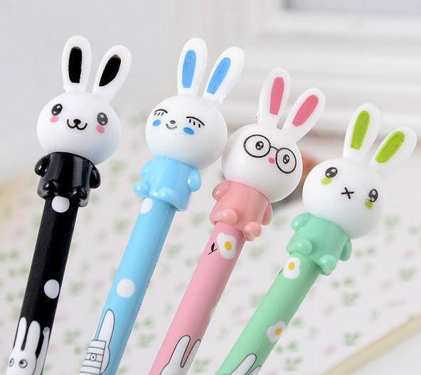 Best selling gel pens Little Fresh and Lovely Rabbit Neutral Pen Cartoon Black Signature Pen Primary School Stationery370