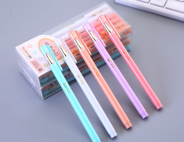 Best selling gel pens tudents Stationery Four Seasons Color Full Needle Tube 0.5mm Neutral Pen Candy Color Pen258